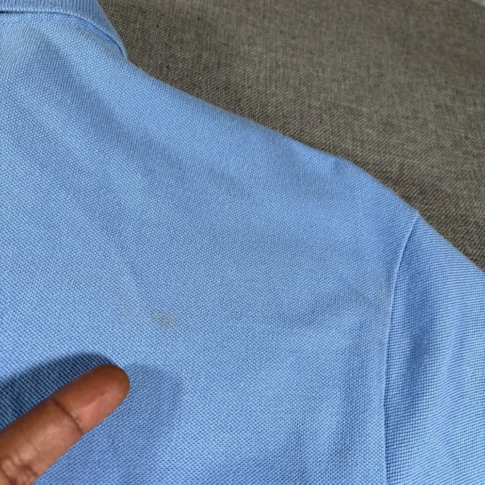 Vintage Polo Ralph Lauren Shirt Mens XL‎ Light Blue Short Sleeve Pique Pony Logo